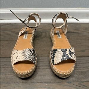 Steve Madden Snake Print Espadrille Sandals
